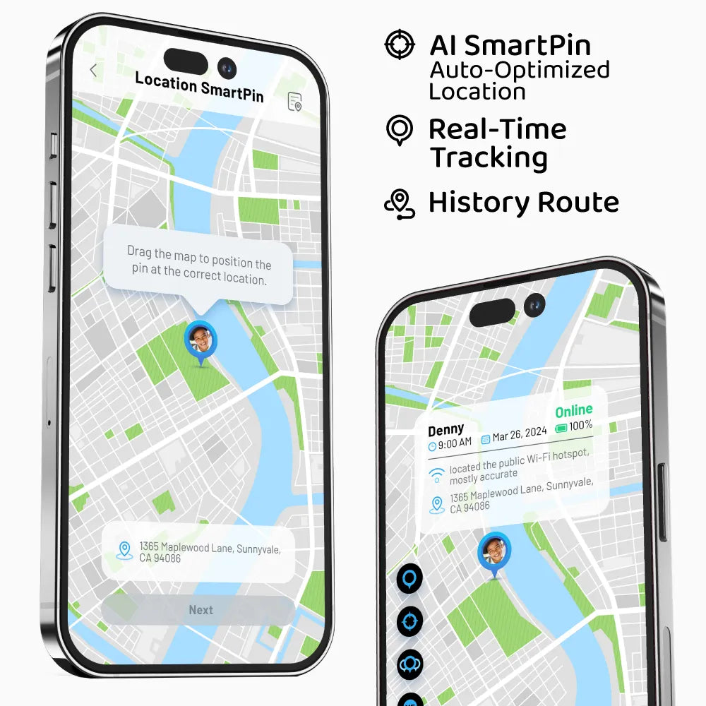 TickTalk 5 GPS Smartwatch – Real-Time Tracking & Location History via Smartphone App #gray