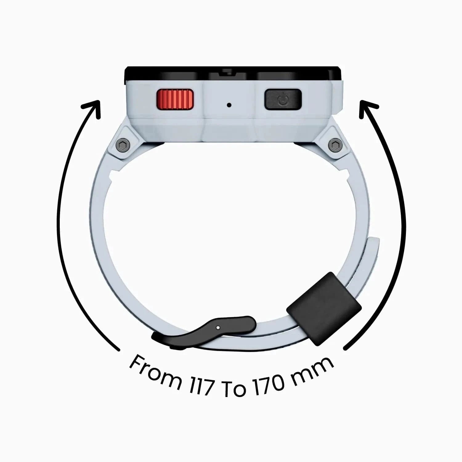 TickTalk 5 Adjustable Watch Band in Gray– Fits Wrist Sizes from 117mm to 170mm #gray