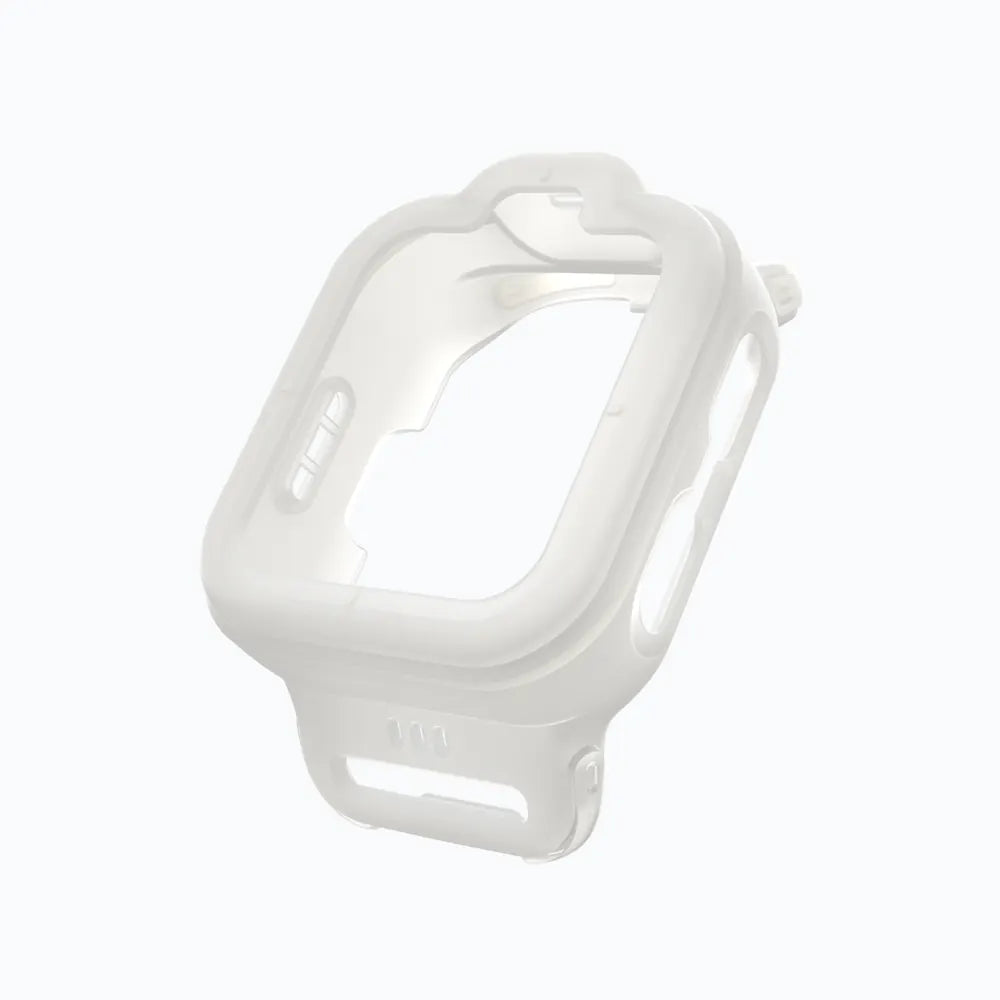 White TickTalk 6 replacement protective case for kids smartwatch, shown without watch. #color_white
