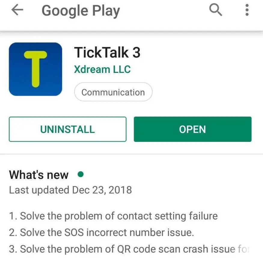 TickTalk 3 Android App Latest Version 1.0.1 is available