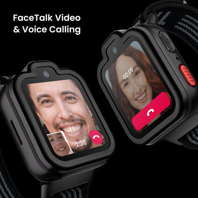 Orbit Black TickTalk 6 kids phone watch with FaceTalk video calling and voice calls. 