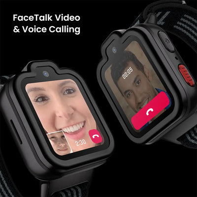 Orbit Black TickTalk 6 kids phone watch with FaceTalk video calling and voice calls. 