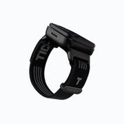 TickTalk 6 black replacement watch band shown from the back.#color_black-sand