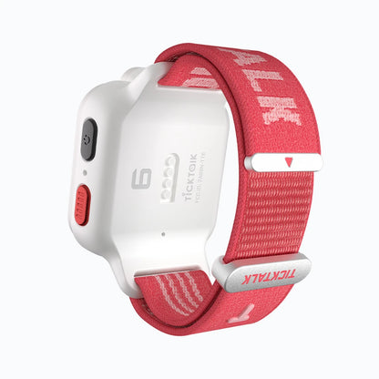 TickTalk 6 pink replacement watch band shown from the back.