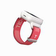 TickTalk 6 pink replacement watch band shown from the back.#color_coral-pink